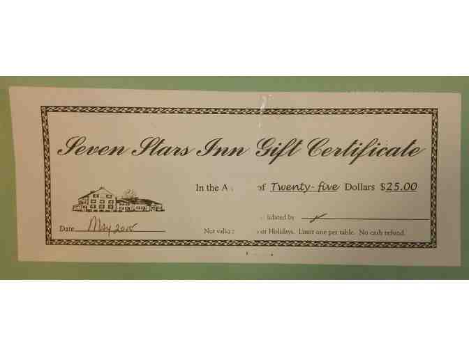 $25 Gift Certificate to Seven Stars Inn