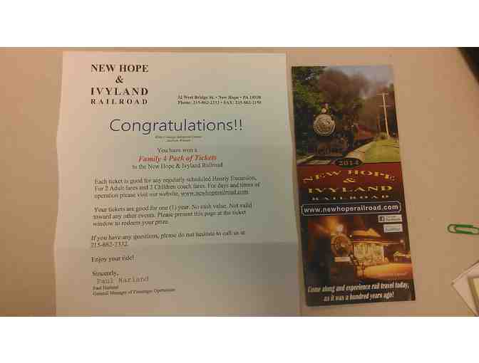Family 4-Pack of Tickets to the New Hope & Ivyland Railroad