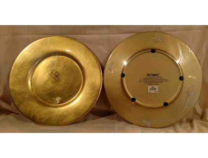 Set of 2 Gold Charger Plates