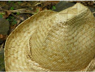 Ed Kaneko Handwoven Lauhala Hat and Koa Hatstand