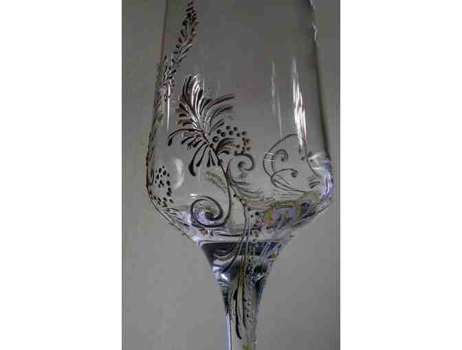 Phoenix Raising Art: Custom, hand engraved stem ware