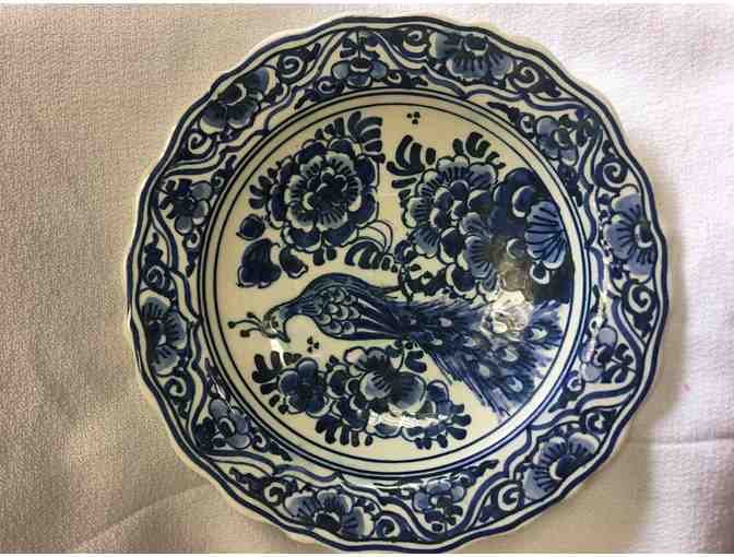 Royal Delft Plate Peacock Design