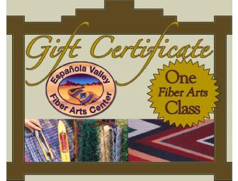 Fiber Arts Class Gift Certificate