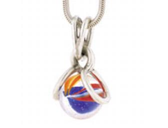Fancy Mod Pendant(Sterling Silver) on 18'  leather w/ 30 Marbles by Got All Your Marbles