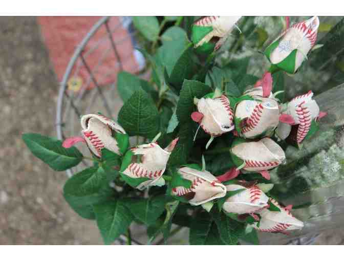 One Dozen Baseball Roses