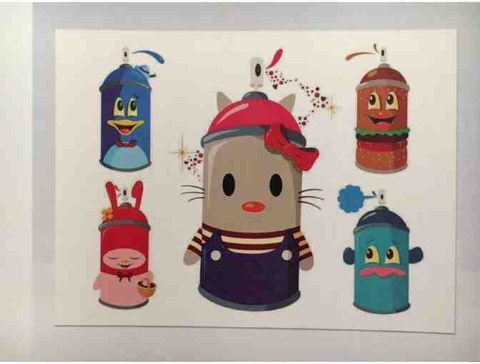 Hello Kitty & Sanrio Friends Spray Cans Art Print