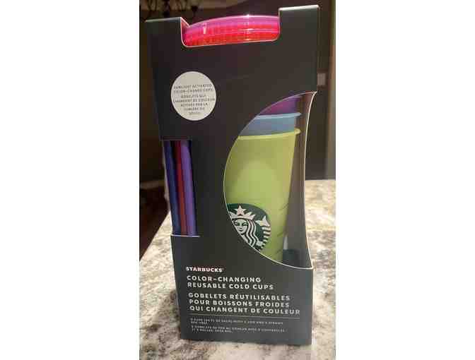 Starbucks: $25 Gift Card and 5 Color-Changing Reusable 24oz Cold Cups