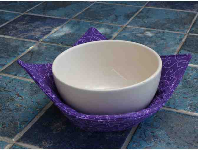 Handmade Bowl Cozies for Microwave (Set of 2) - Purple Pattern