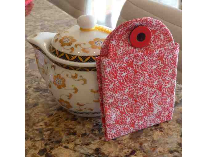 Handmade Tea Wallet - Red Patterned