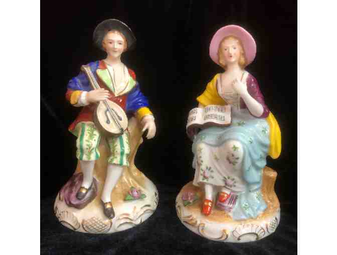 Two Vintage Victorian Porcelain Figurines