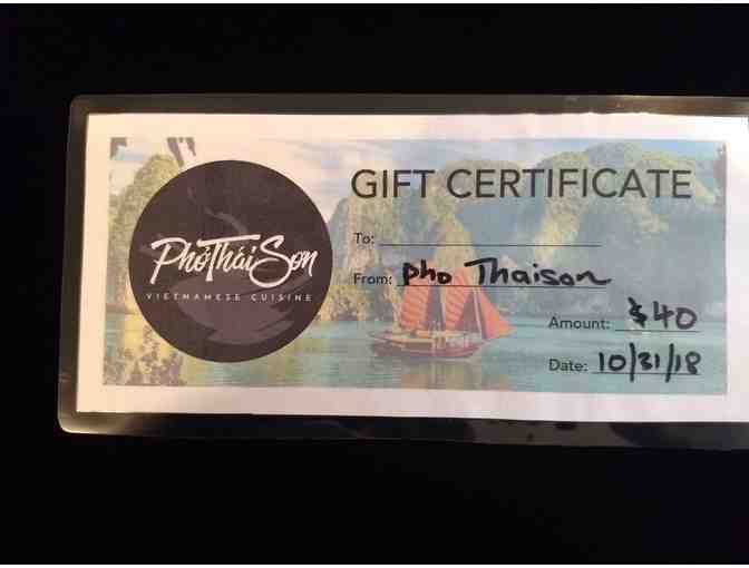 Pho Thai Son - $40 Gift Certificate