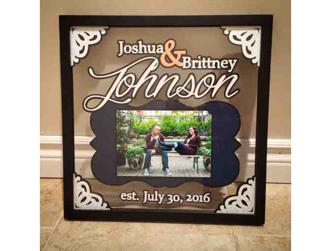 Custom 14x14 Framed Glass Sign