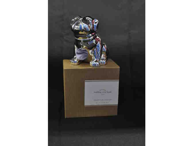 Pottery Barn Silver Bulldog Bank