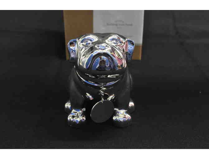 Pottery Barn Silver Bulldog Bank