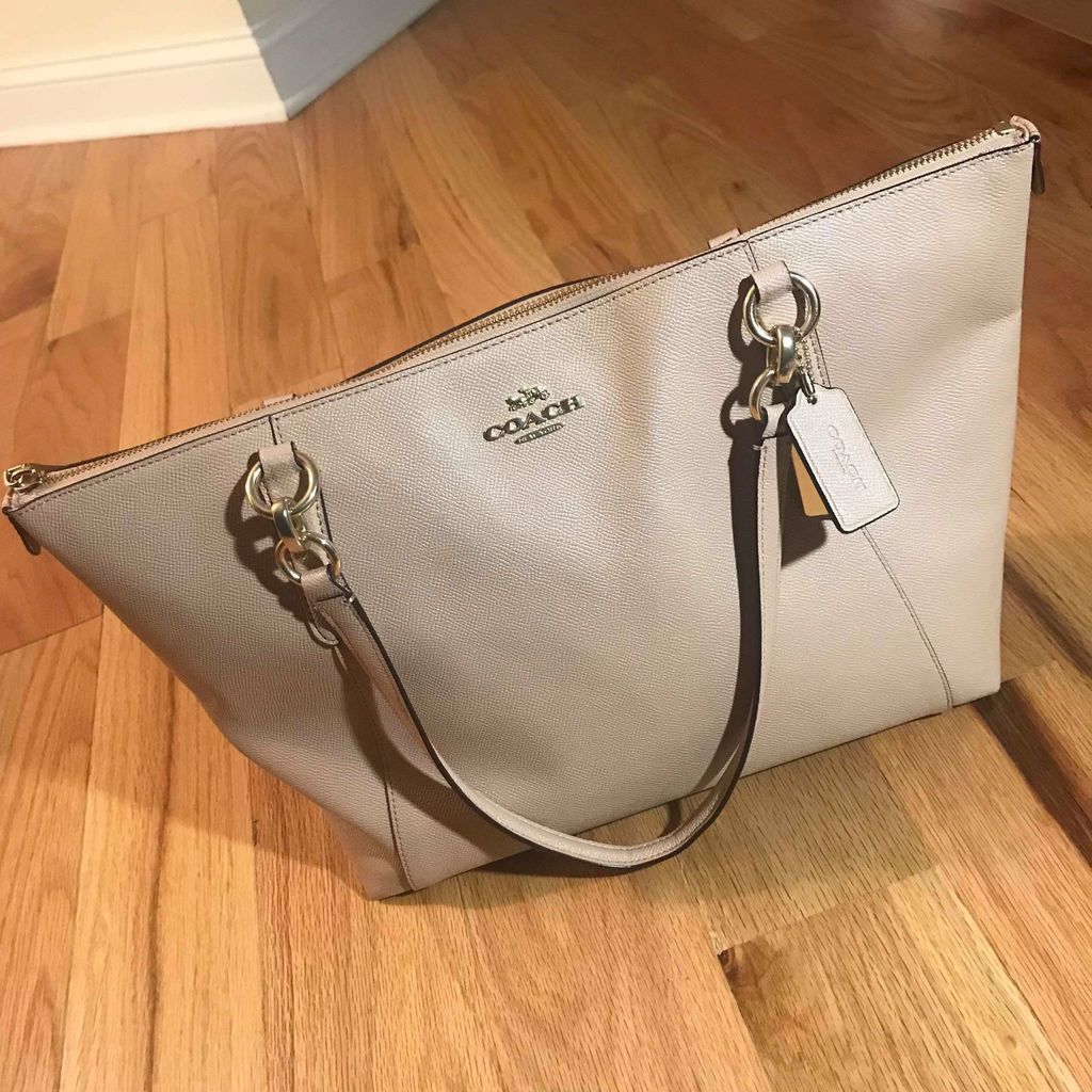 coach ava leather shopper tote bag handbag