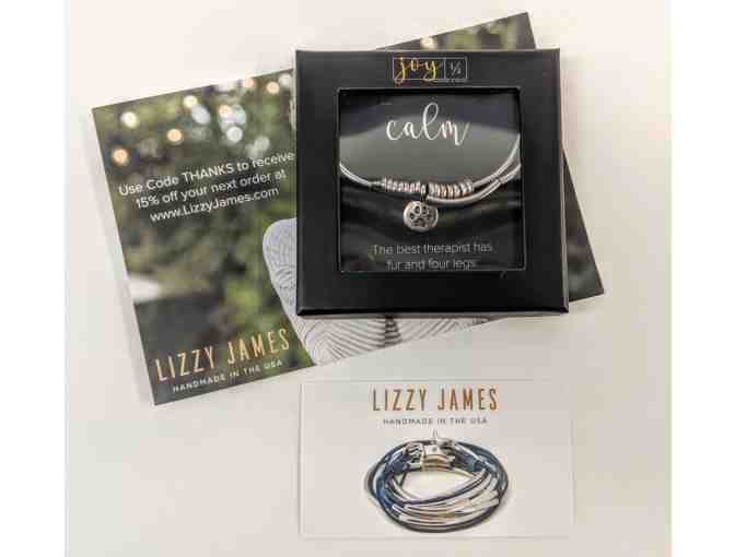 Lizzy James CALM Bracelet with Round Paw Charm