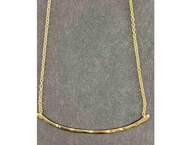 Gorjana Hammered Bar Goldtone necklace