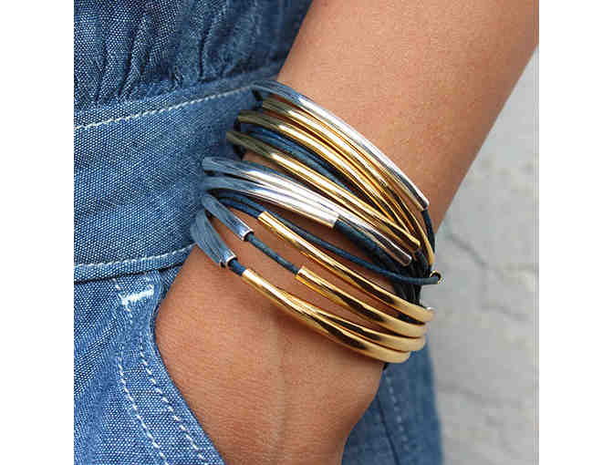 Lizzy Classic 4 Strand Gold & Silver Wrap Bracelet/Necklace