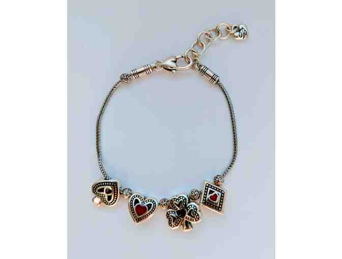Brighton Jewelry Playing Cards Suits Bracelet - Ace, Heart, Spade and Diamond Charms