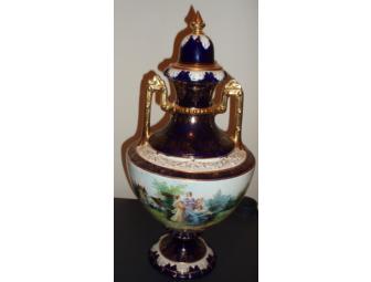 Victorian Porcelain Urn with Lid