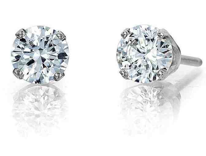 Brilliant Diamond Solitaire Earrings: 1.5-Carat Total Weight