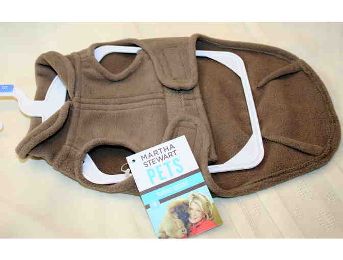 Martha Stewart Pets Small Dog Fleece Vest with Bone - Tan