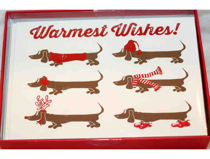Warmest Wishes Set of 12 Dachshund Christmas Holiday Cards Boxed Set