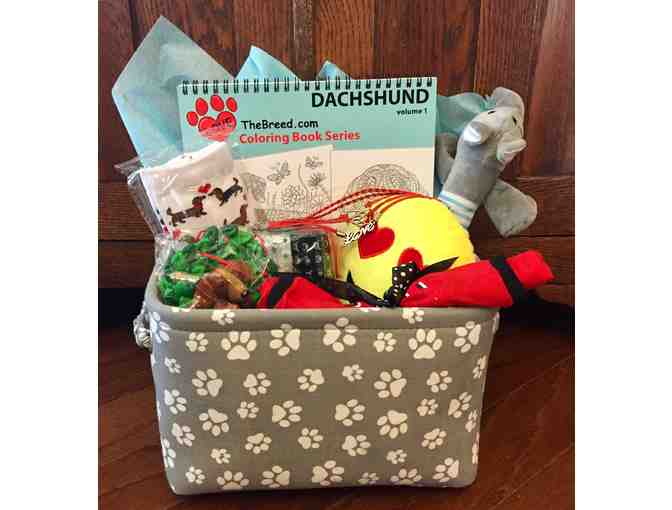 Gray and White Paw Print Doxie Lover Gift Pack