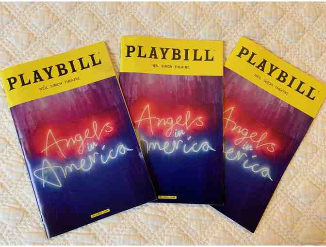 0001. Autographed Broadway Show poster - ANGELS IN AMERICA - plus 3 Playbills