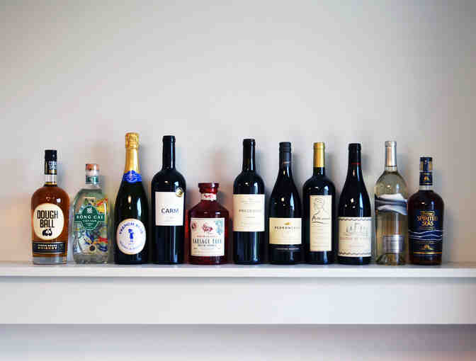 A CRATE OF SPIRITS AND WINE