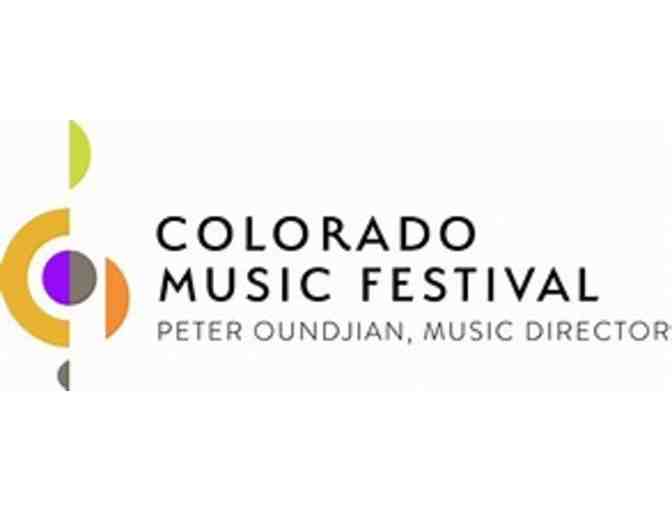 Four flex tickets to the 2024 Colorado Music Festival at Chautauqua
