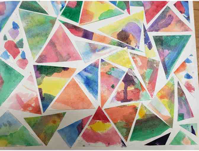 Classroom Art Project- Mrs. Shamshoian- Brown - Geometry Watercolor