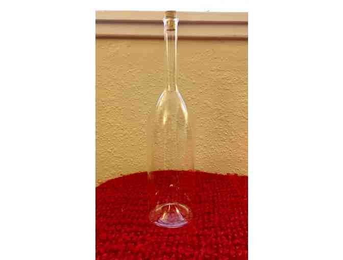 Handblown Glass Bottle with Cork