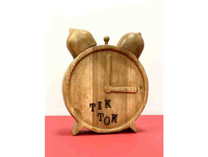 'Tik Tok' Handmade Wooden Clock