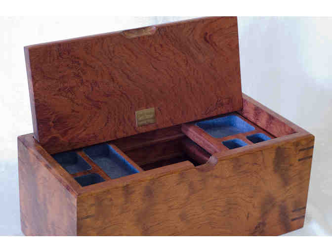 Hand-Crafted African Bubinga Wood Jewelry Box