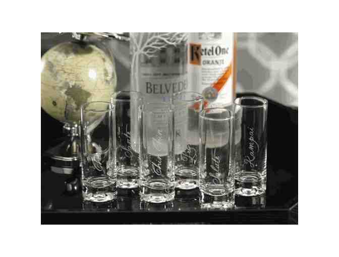 Cheers Celebration Etched Shot Glasses, Set of 6