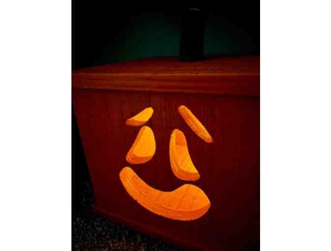 2 Wooden Jack O'Lanterns