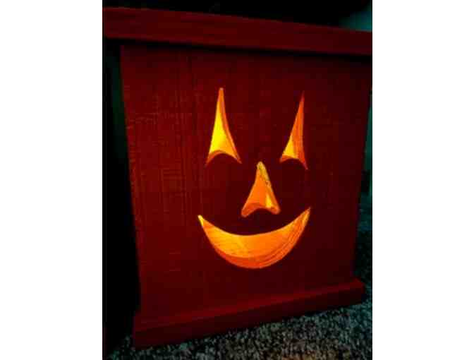 2 Wooden Jack O'Lanterns