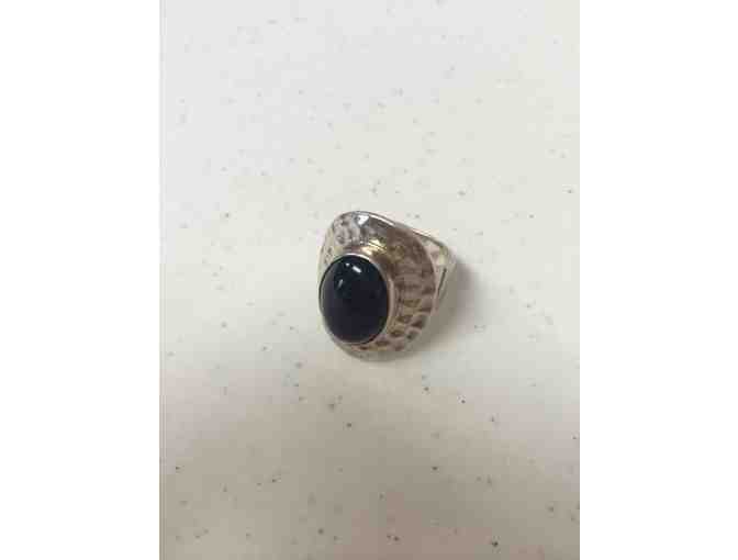 Sterling Silver and Onyx Ring