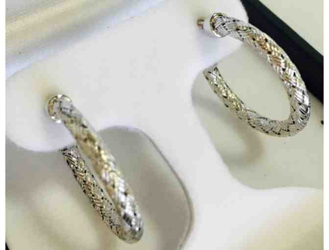 Designer Sterling Silver Handmade Hoop Earrings