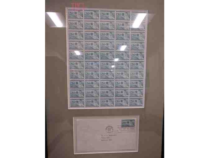 Framed Set of 50 + 1 Collectible 4-H 3 Cent Stamps from 1952