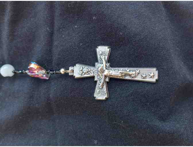 White Glass Bead Rosary - Photo 2