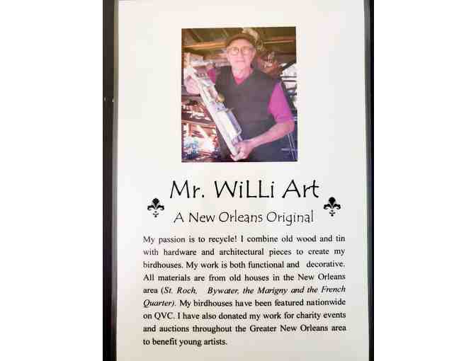 Artisan created, One-of-A-KInd Birdhouse (Mr. Willi Art)