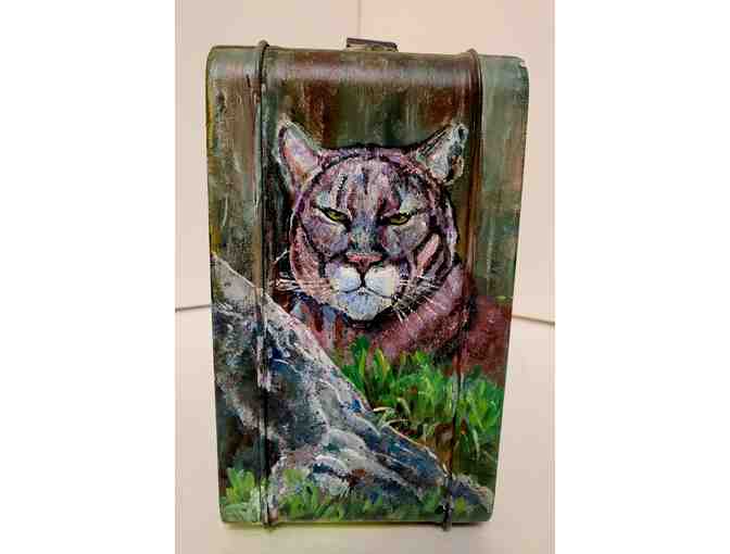 One-of-a-Kind, Hand-painted Lunch Box by Leon Barwick -- Exquisite Collectible.