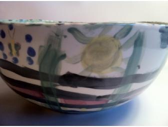 12' Diameter Salad Bowl decorated by the 3rd Grade