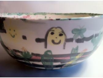 12' Diameter Salad Bowl decorated by the 3rd Grade