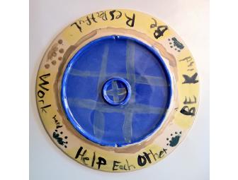 13' Diameter Platter decorated by the 3rd Grade