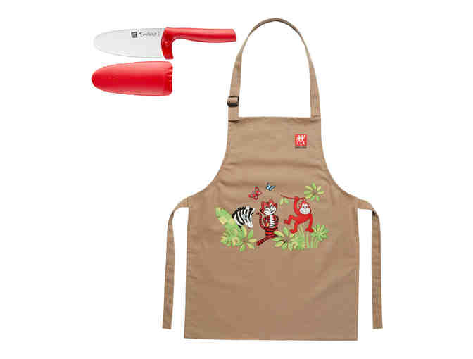 ZWILLING Kids Chef Knife And Apron - RED