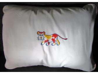 Tiger Embroidered Baby Sham and Pillow