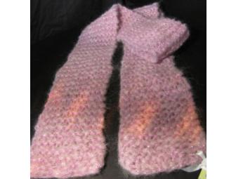 Handknit Scarf (solid pink)